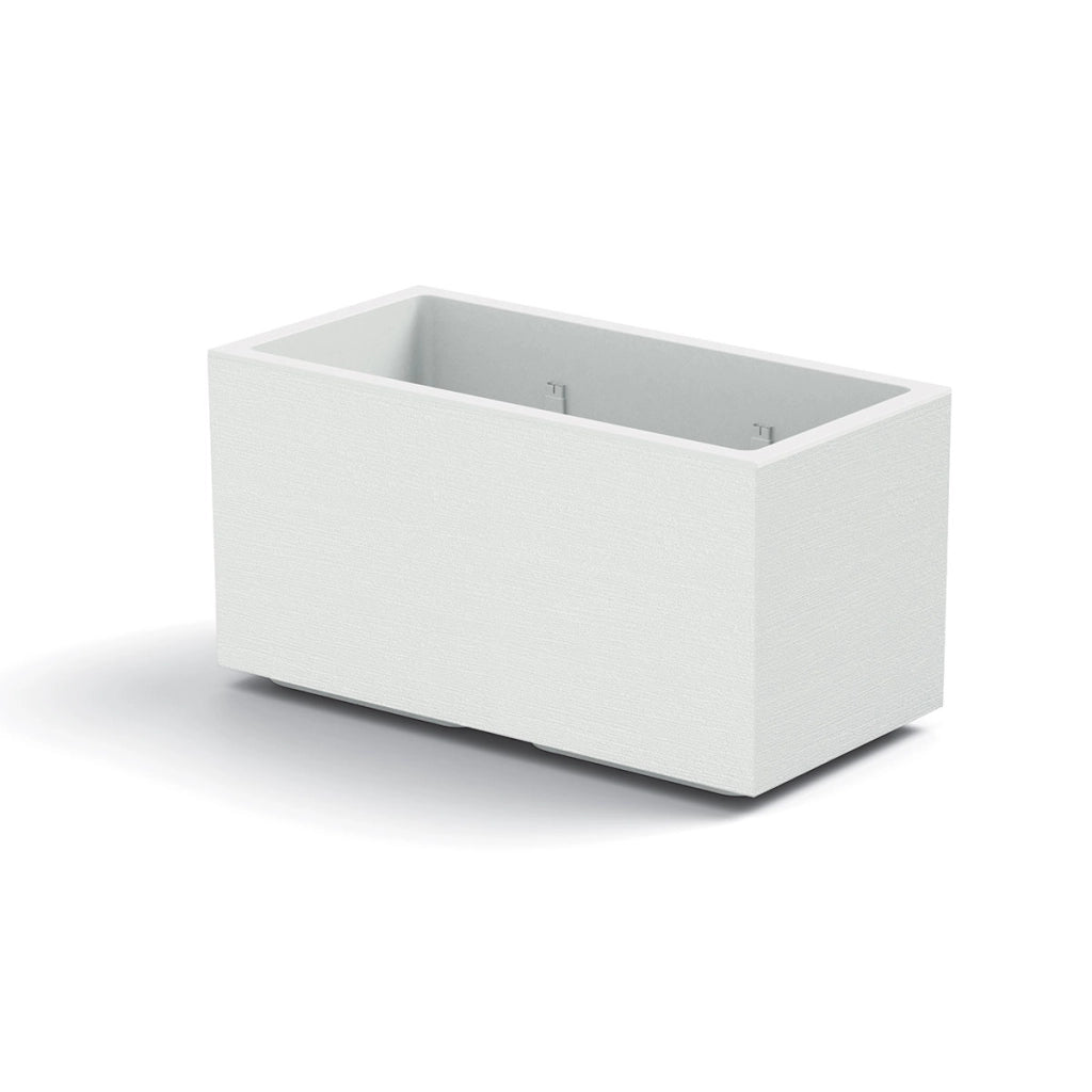 Vaso Fioriera Matheria da 100cm di design moderno vari colori con ruote Colore: Bianco