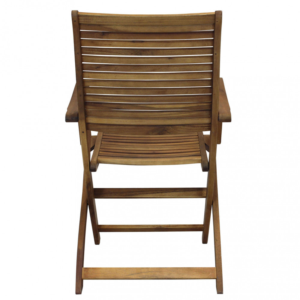 Sedia da Giardino Riviera con Braccioli 55x64x94 h cm in Legno Marrone