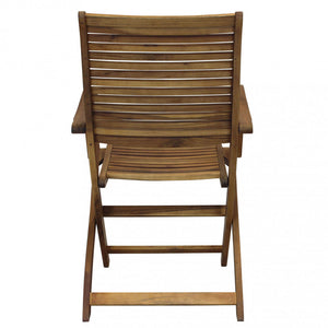 Sedia da Giardino Riviera con Braccioli 55x64x94 h cm in Legno Marrone