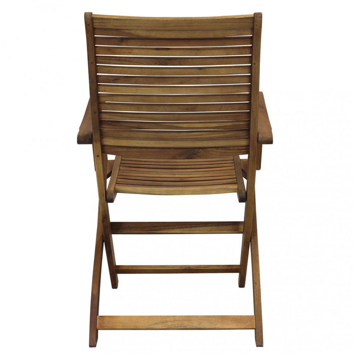 Sedia da Giardino Riviera con Braccioli 55x64x94 h cm in Legno Marrone