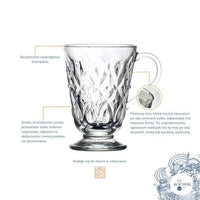 Bicchiere con manico La Rochere Lyonnais - Elegante bicchiere in vetro pressato