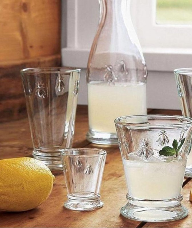 Bicchiere da long drink La Rochere Bee Maxi - Elegante bicchiere per bevande in vetro pressato