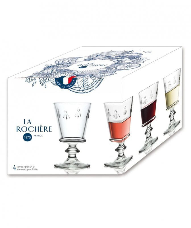 La Rochere Bee Set di 4 eleganti bicchieri pressati 240 ml