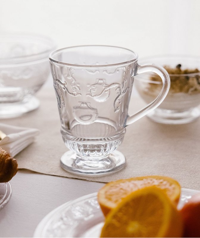 Bicchiere Versailles La Rochere con manico - Elegante bicchiere barocco da 240 ml