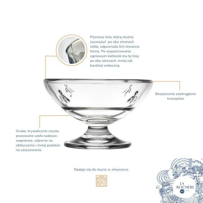 La Rochere Bee cup 200ml Elegante set di 6 tazze da dessert in vetro