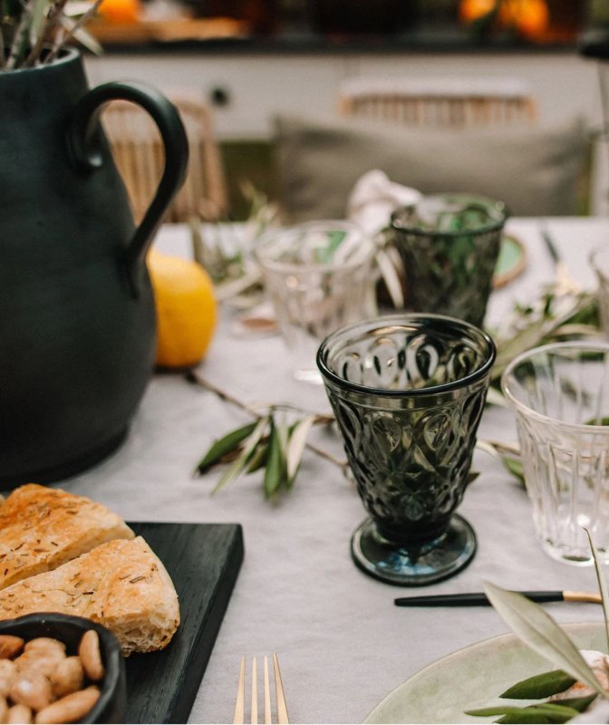 La Rochere Lyonnais Bicchiere Antracite - Eleganti bicchieri in vetro pressato