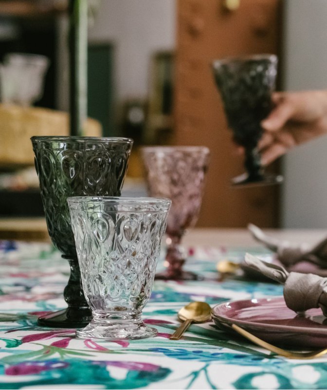 La Rochere Lyonnais Bicchiere Antracite - Eleganti bicchieri in vetro pressato