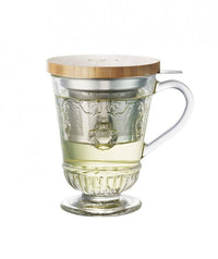 Infusore in vetro La Rochere Versailles con coperchio in bambù 240 ml