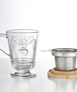 Infusore in vetro La Rochere Versailles con coperchio in bambù 240 ml