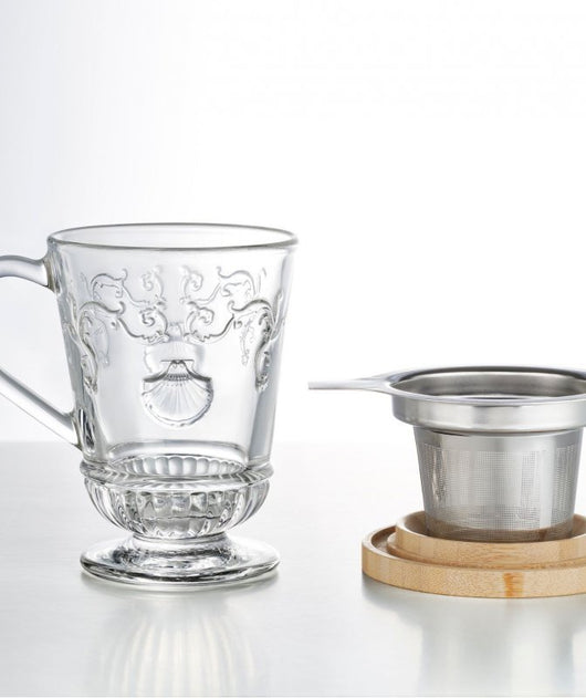 Infusore in vetro La Rochere Versailles con coperchio in bambù 240 ml