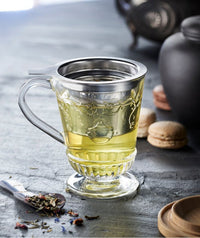 Infusore in vetro La Rochere Versailles con coperchio in bambù 240 ml
