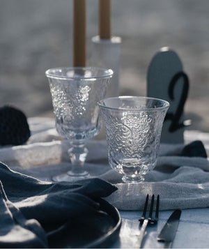 Bicchiere da bibita pressato floreale La Rochere Amboise da 220 ml