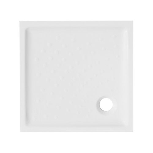 Piatto doccia quadrato in ceramica 70X70 BIANCO LUCIDO H 6 cm con antiscivolo - GIAPPONE