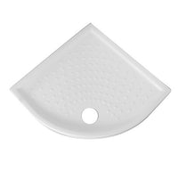 Piatto doccia semicircolare in ceramica 80x80 BIANCO LUCIDO H 6 cm con antiscivolo - GIAPPONE
