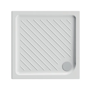 Piatto doccia quadrato CERAMICA DOLOMITE 70x70 BIANCO LUCIDO H 7 cm con antiscivolo - GEMMA 2