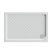 Piatto doccia rettangolare CERAMICA DOLOMITE 80x120 BIANCO LUCIDO H 7 cm con antiscivolo - GEMMA 2