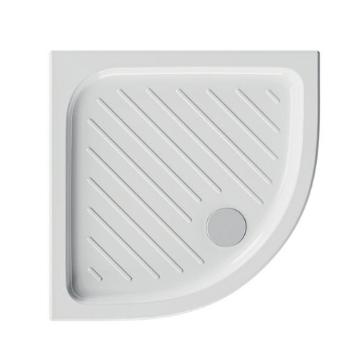 Piatto doccia semicircolare CERAMICA DOLOMITE 90x90 BIANCO LUCIDO H 7 cm con antiscivolo - GEMMA 2