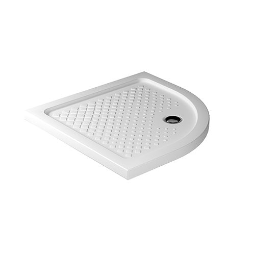 Piatto doccia semicircolare in Ceramica GALASSIA 80x80 BIANCO LUCIDO H 6 cm con antiscivolo