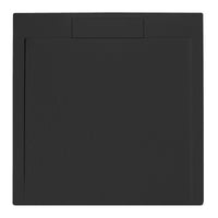 Piatto doccia quadrato 100x100 cm effetto pietra in marmoresina EUPHORIA nero ATENE