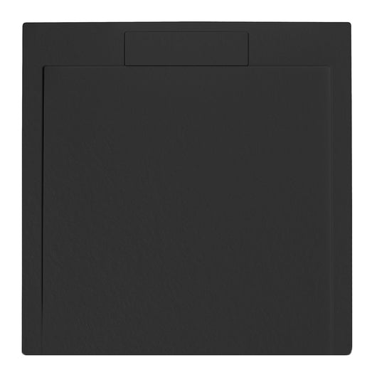 Piatto doccia quadrato 90x90 cm effetto pietra in marmoresina EUPHORIA nero ATENE