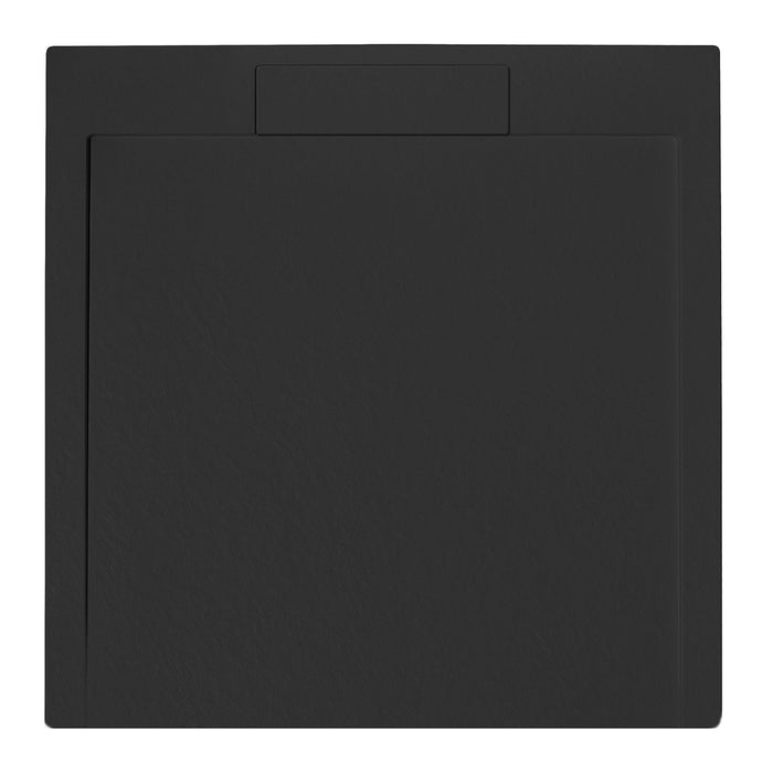 Piatto doccia quadrato 90x90 cm effetto pietra in marmoresina EUPHORIA nero ATENE