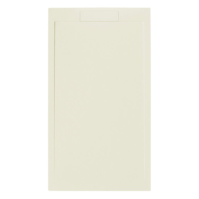 Piatto doccia rettangolare 120x90 cm effetto pietra in marmoresina EUPHORIA beige ATENE