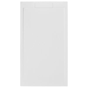 Piatto doccia rettangolare 120x100 cm effetto pietra in marmoresina EUPHORIA bianco ATENE