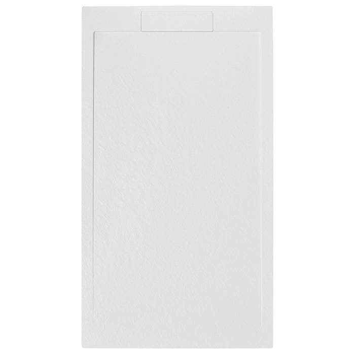Piatto doccia rettangolare 120x100 cm effetto pietra in marmoresina EUPHORIA bianco ATENE