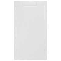 Piatto doccia rettangolare 100x90 cm effetto pietra in marmoresina EUPHORIA bianco ATENE