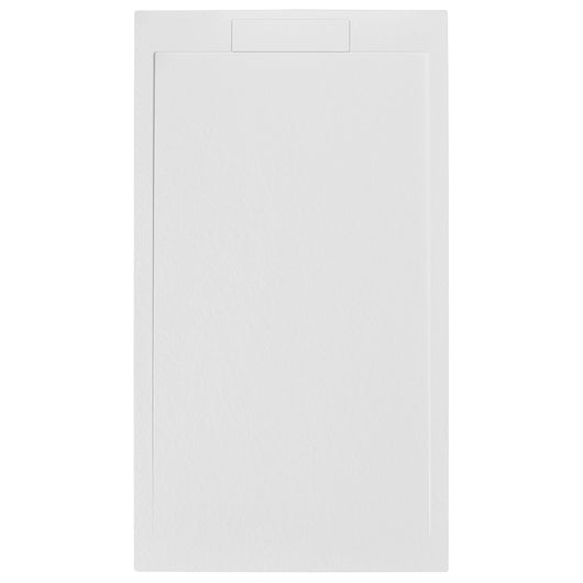 Piatto doccia rettangolare 100x90 cm effetto pietra in marmoresina EUPHORIA bianco ATENE