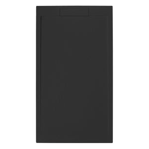 Piatto doccia rettangolare 160x90 cm effetto pietra in marmoresina EUPHORIA nero ATENE