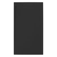Piatto doccia rettangolare 160x80 cm effetto pietra in marmoresina EUPHORIA nero ATENE