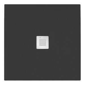 Piatto doccia quadrato 90x90 cm effetto pietra marmoresina STONE Nero Grafite FRANCIA