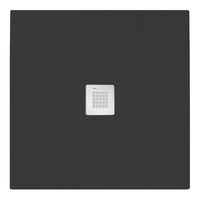 Piatto doccia quadrato 80x80 cm effetto pietra marmoresina STONE Nero Grafite FRANCIA