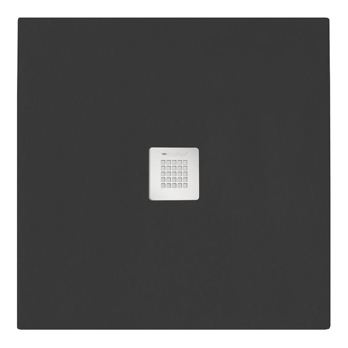 Piatto doccia quadrato 80x80 cm effetto pietra marmoresina STONE Nero Grafite FRANCIA