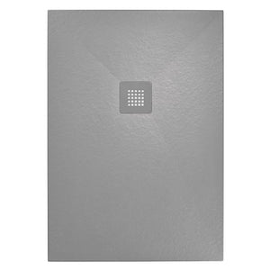 Piatto doccia in marmoresina rettangolare 70x80 cm CEMENTO finitura pietra estasi LONDRA