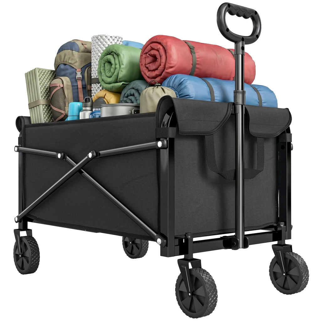Carrello da giardino pieghevole 80L ¨C zephmum ¨C nero