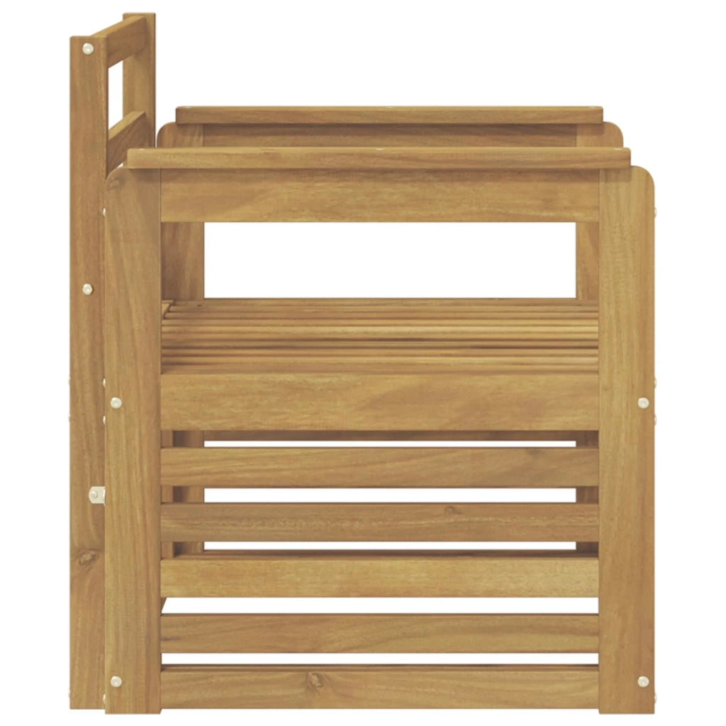 2 Pezzo Set di divani da esterno-Sofa da giardino Legno di Acacia Massello 904985