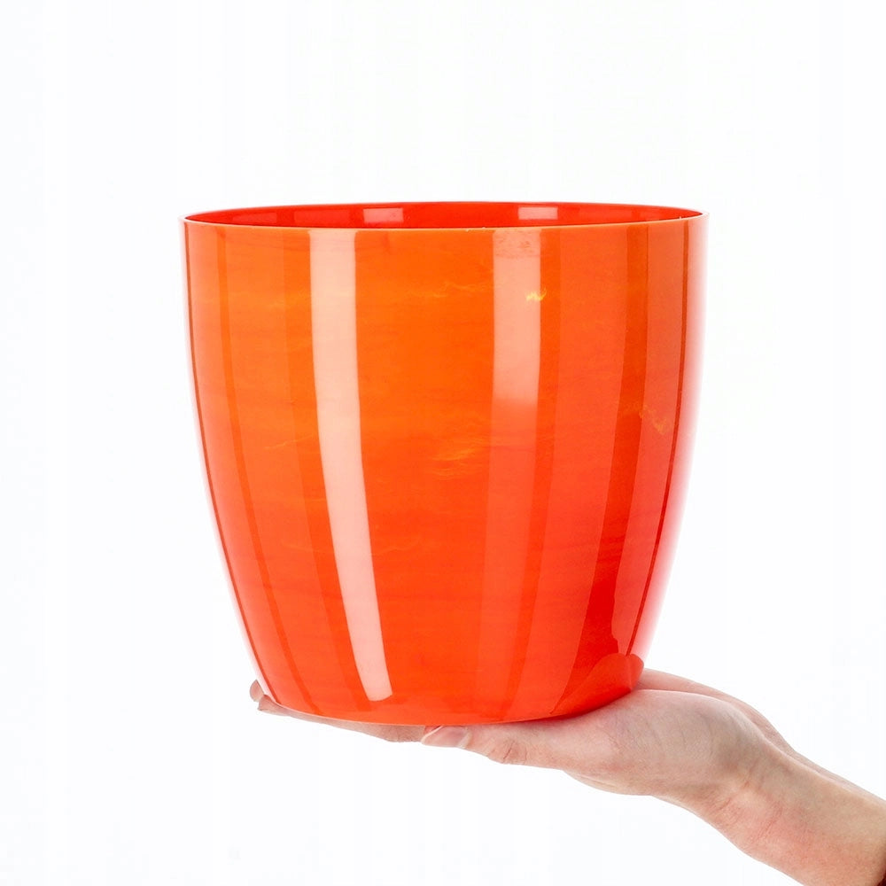 Coprivaso KADAX da 18 cm, vaso per fiori in marmo arancione, supporto per fiori da soggiorno