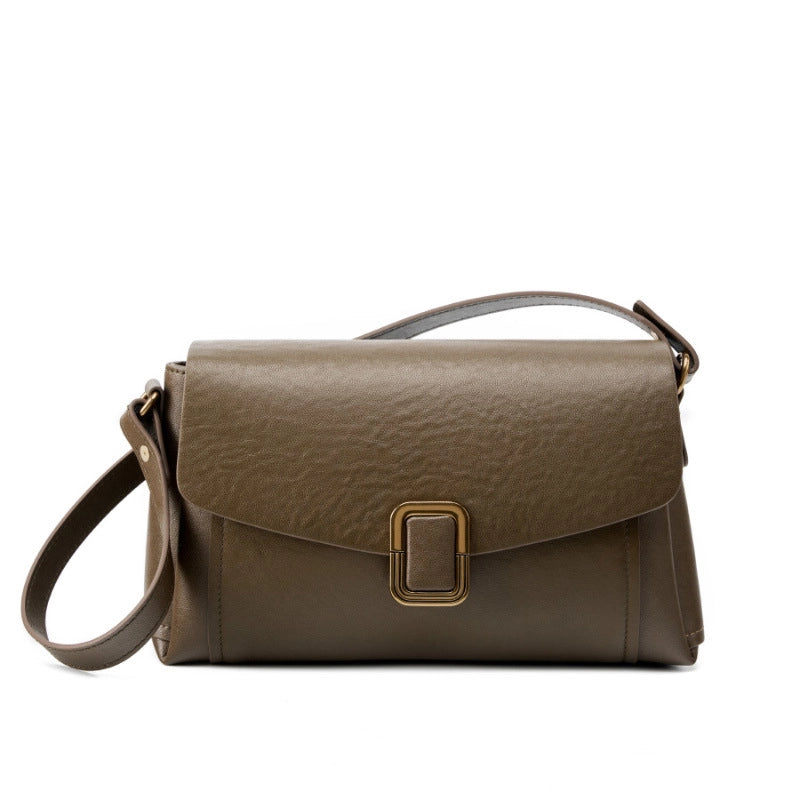 Borsa tote da donna in vera pelle, verde