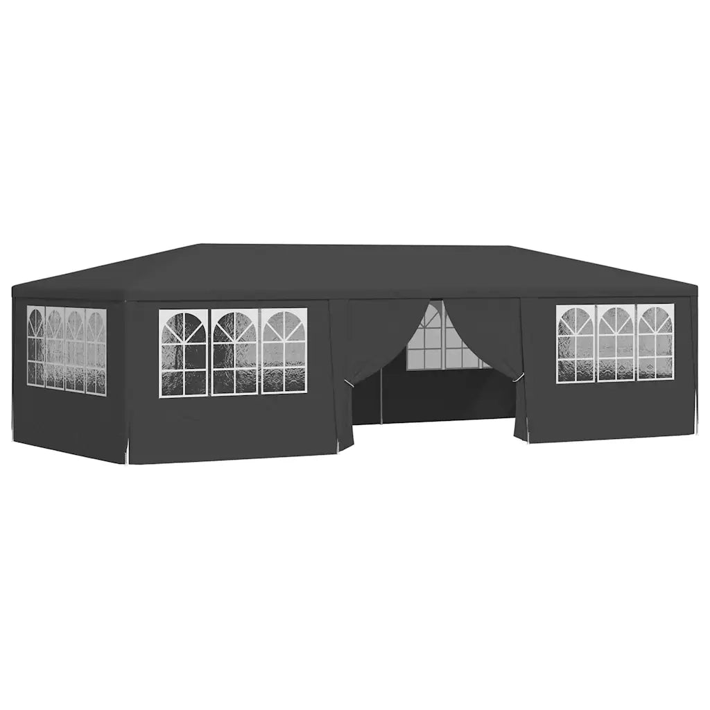 Gazebo Professionale con Pareti 4x9 m Antracite 90 g/mÂ²