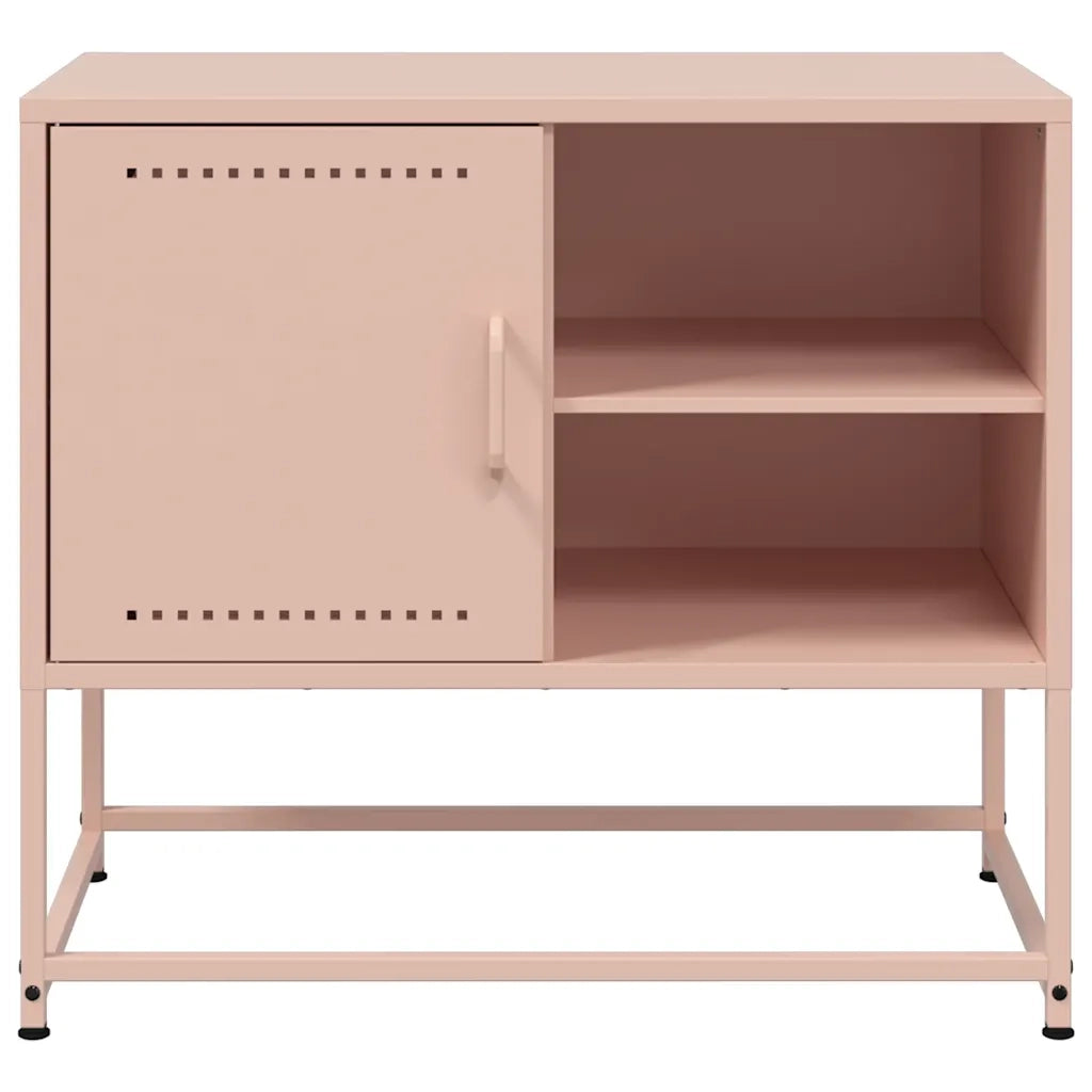Mobile TV-Credenza per TV-Console TV Rosa 68x39x60,5 cm in Acciaio 492221