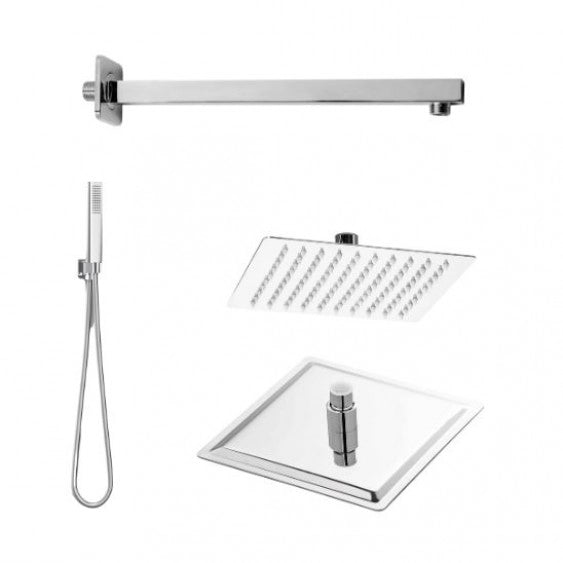 KIT SOFFIONE DOCCIA RESTYLING SMART- QUADRATO- Cromo Lucido- METAF- pezzi 1