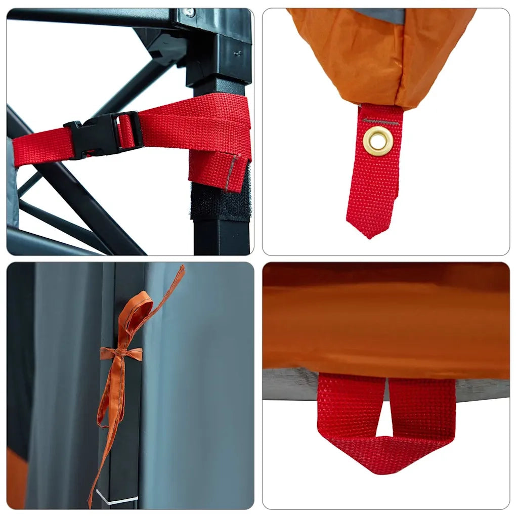 Tenda interna Grigio e arancione 291 x 291 x 240 cm taffetà 42001183