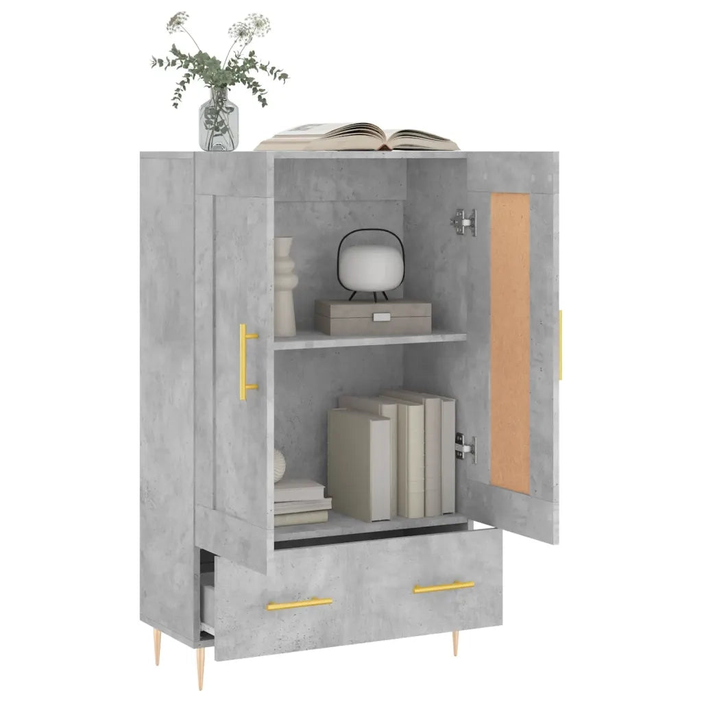 Credenza Grigio Cemento 69,5x31x115 cm in Legno Multistrato 830312