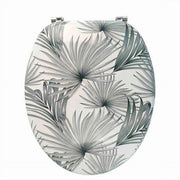 Trade Shop - Copriwater In Legno Mdf Tavoletta Da Bagno Wc Con Stampa Tropicale Cerniere 87100 -