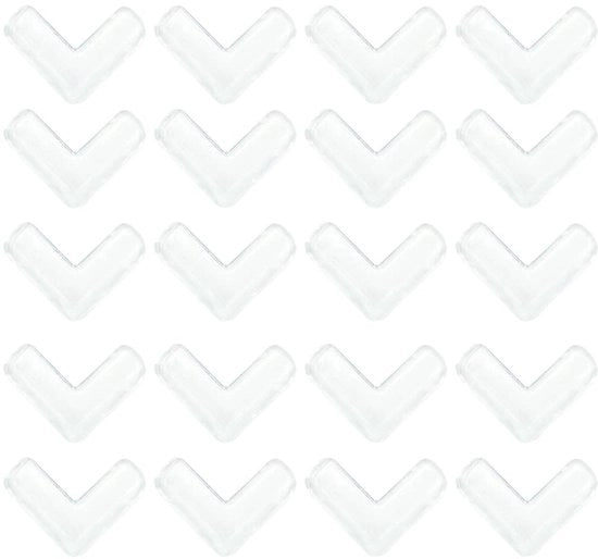 Protezioni angolari 20 pezzi - Sicurezza per bambini - Protezione angolare - Protezione mobili - PVC - Adesivo antiscivolo