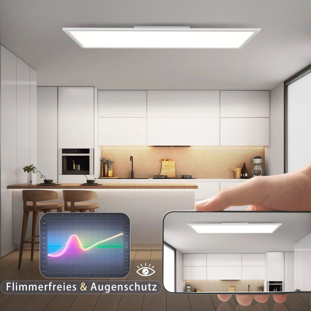 ZMH Lampada da soffitto plafoniera LED bianca dimmerabile telecomando per soggiorno ufficio