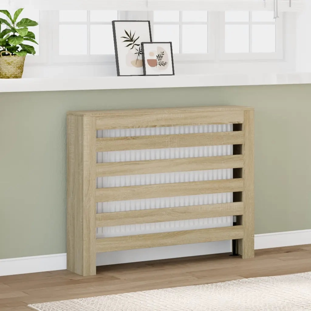 vidaXL Copertura Termosifone Rovere Sonoma 104x20x82 Legno Multistrato