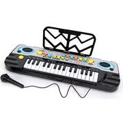 Trade Shop - Tastiera Pianola Karaoke Con Microfono Effetti Musicali Melodie E Porta Spartito -